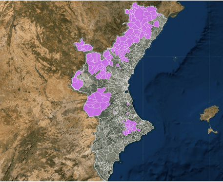 mapa de municipios comunidad valenciana