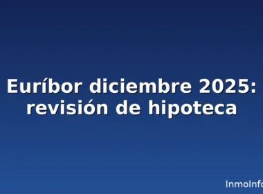 Euríbor diciembre 2025 - Revisión de hipoteca